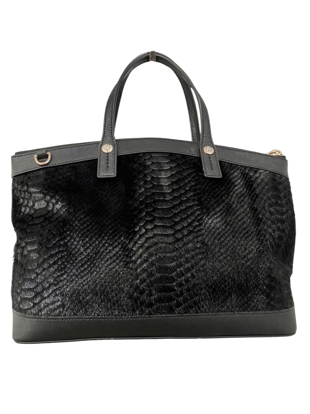 Henri Bendel West 57th Calf Hair & Saffiano Leather Crossbody/Satchel NWOT - Picture 3 of 15